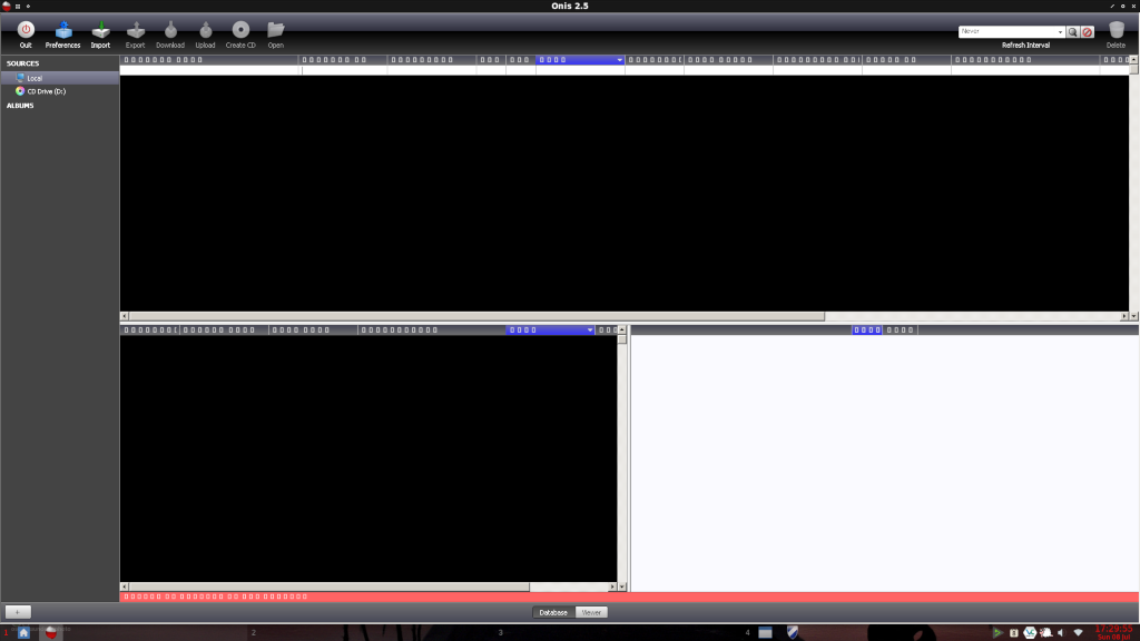Onis Main Window After Installation
